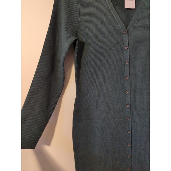 New w/tags Marine Layer Size XL Brea Rib Button Up Midi Dress Ponderosa Pine - Picture 7 of 7